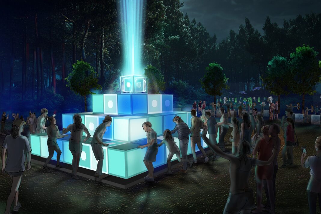 Imagen promocional de Minecraft Experience: Moonlight Trail en Ciudad Universitaria, Buenos Aires.